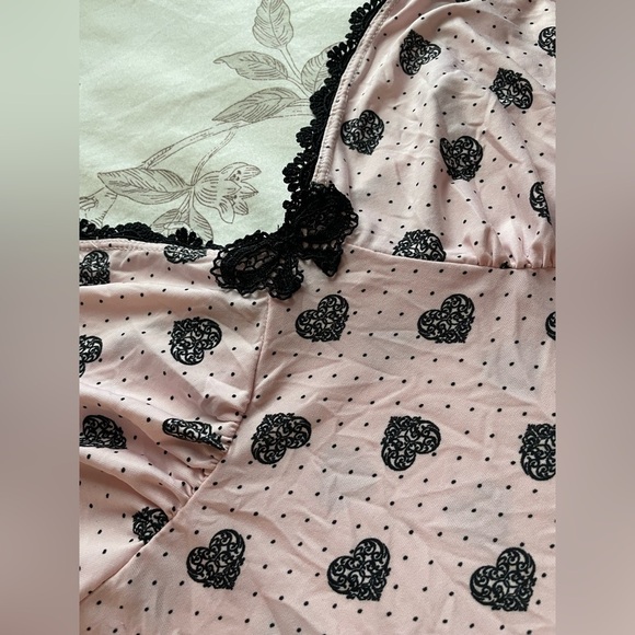 Y2K Coquette Pink Babydoll Ruffle Slip Dress Large Dollcore Angelcore Feminine - Picture 2 of 10